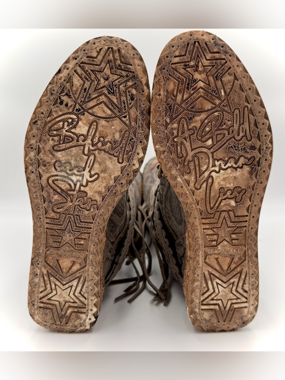 El Vaquero Mirea | Reptile Vine | Sz 39 - Women’s Wedge Moccasin Boots NEW - Picture 9 of 11